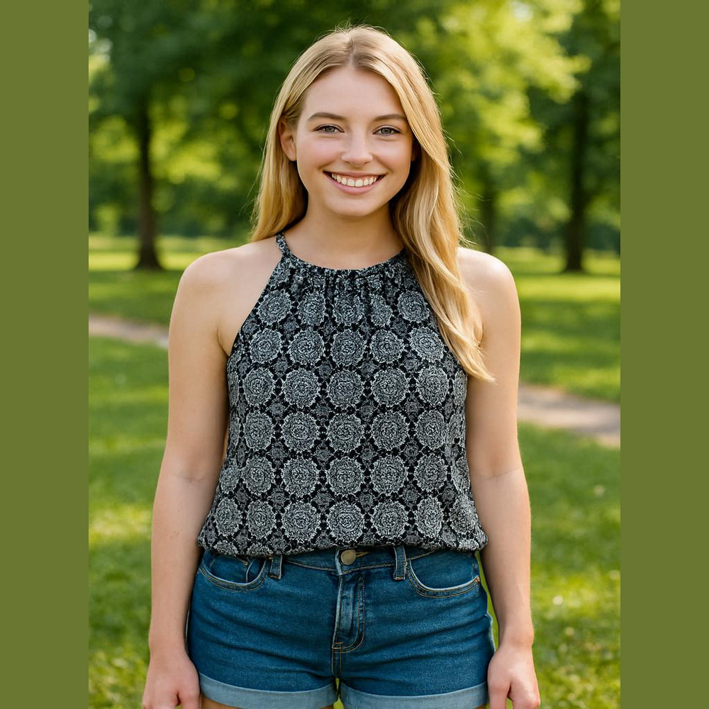 Loft Small Summer Sleeveless Razorback Blouse